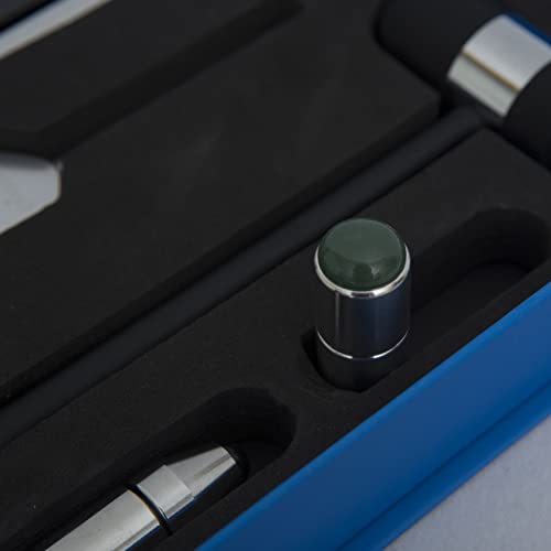 Ckakra Pack Of 2 Weighted Tuning Forks With Natural Gemstone Trigger Point For Sound Healing,Percussion Hammer,Om 136.1& 256C Frequency,Virbration Health Tools, Meditation&Reiki Instruments #TOP2