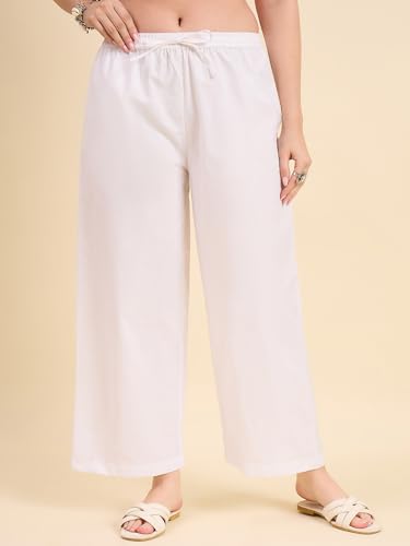 Image of Nermosa Women's Loose Cotton Relaxed Fit Palazzo