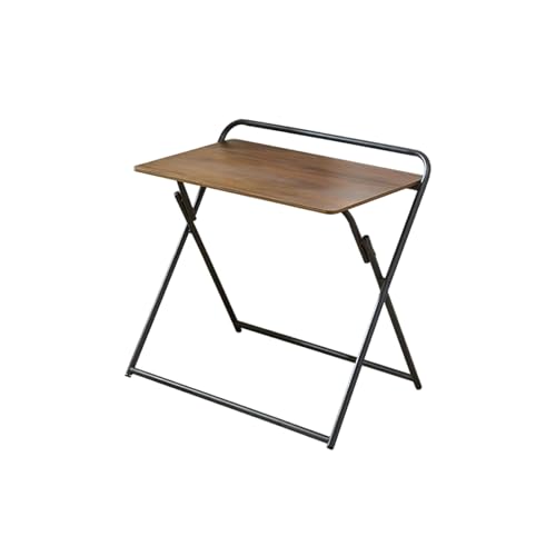 LAJOKING 無料の設置コンピューターテーブル学生ホーム寝室デスクバルコニーリビングルームオフィスシンプルな折りたたみ2サイズから選択可能 (クルミ,60*40cm)