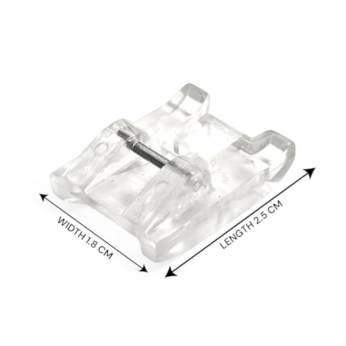 Image of ZENITH Applique Foot A9 Pressure Foot Snap on Type for Automatic Electric Low Shank Sewing Machines Suitable for Usha Janome Brother Singer etc Steel Finish (Applique Foot)