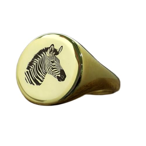 Bague zèbre ronde pour sublimer vos tenues bohèmes, chevalière en argent 925 au quotidien