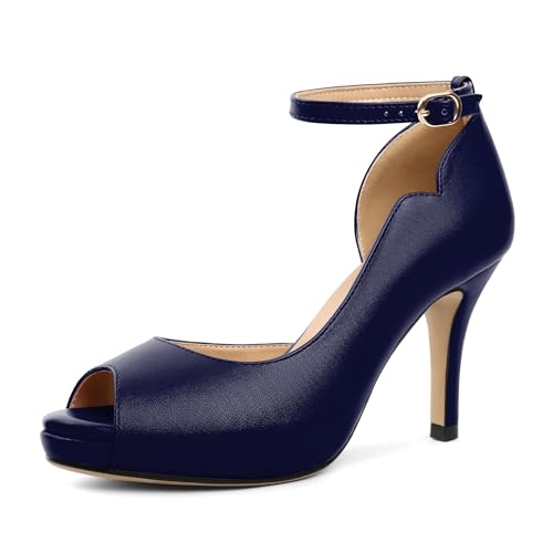 Image of AUMOTED High Heels Pumps Platforms Shoes for Party Daily 3.4 inch Dressy Pumps