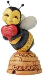 Enesco Jim Shore Heartwood Creek Honey Bee with Heart Miniature Figurine, 3.39 Inch, Multicolor