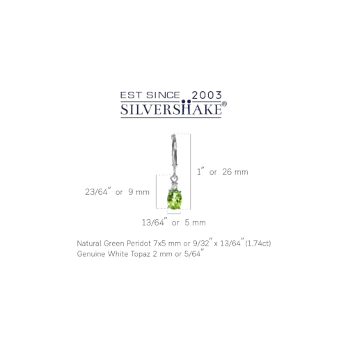 Silvershake White Gold Plated 925 Sterling Silver Leverback Earrings4