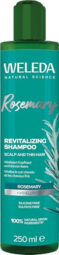 WELEDA Bio Rosmarin Revitalising Shampoo - Naturkosmetik Haarpflege Seife mit Hyaluronsäure & Rosmarinöl für mehr Volumen & eine gesunde Kopfhaut - Haarshampoo ohne Silikone & Sulfate (vegan, 250ml)