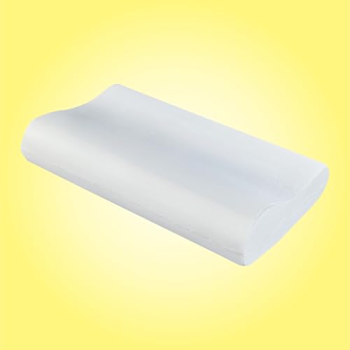 Image of peps Komffy Memory Foam Contour Pillow - Moulded, Orthopedic Neck Support | Small Size (20 x 12 x 3.5-4.5 Inch)