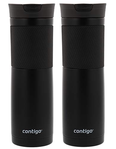Contigo SnapSeal Byron Stainless Steel Travel Mug, 24oz, 2pk - Leak Proof Coffee