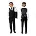 Spring Notion Baby, Toddler, & Boys' Modern Fit Suit Set – Weddings, Baptism, and Christening, Black 3T