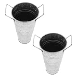 Capacité : ce seau à parapluies peut accueillir plusieurs parapluies et cannes, faisant office à la fois de rangement pratique pour l’entrée et de panier décoratif pour les maisons et les bureaux. porte-parapluies d’entrée, seaux galvanisés