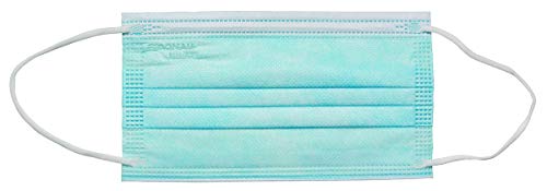 DONAU MED+ HGK-BHMA614389 Masken Mund-Nasenschutz Schutzmaske 3-Lagig/Einweg/Einmalmundschutz/ 50 Stück, blau/Medizinisch Typ II R/ 200 g