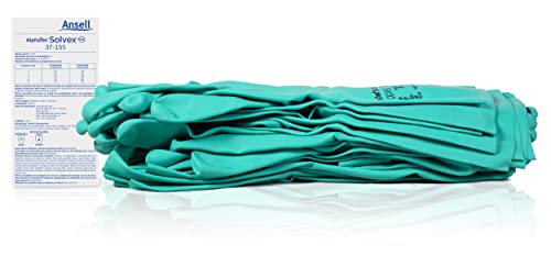Ansell Alphatec Solvex 37-155 Nitrile Industrial Chemical-Resistant Gloves For Food Handling, Mechanics, Utilities - Xl (10), Green (12 Pairs) #TOP5