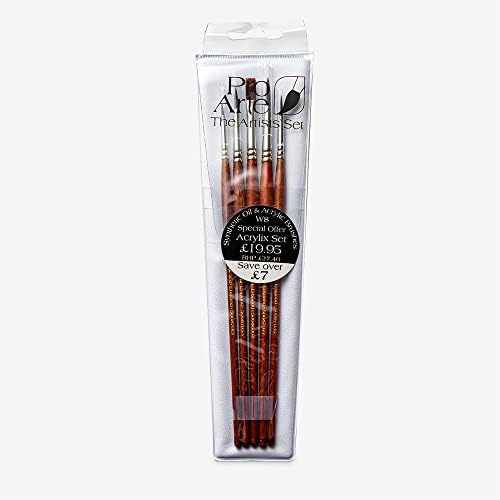 Pro Arte Acrylix 5 Brush Wallet - Short Handle W8