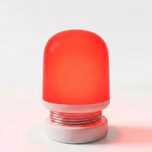 LXSINO Bernstein- und Rotlicht-Nachtlampe zur Schlafunterstützung Bernstein (1600 K) / Rot (625 nm) Ohne Blaulicht stufenlos dimmbar über 24 Stunden Laufzeit USB-C wiederaufladbar
