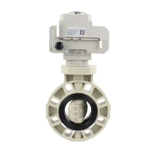 Vanne papillon électrique PPH DN80 24V pour fluides chimiques - 3