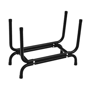 SRKATI Allzweck Brennholzhalter Metallgestell Schwarz