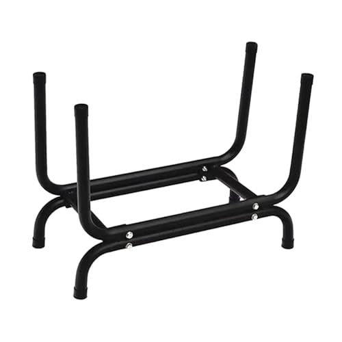 SRKATI Allzweck Brennholzhalter Metallgestell Schwarz