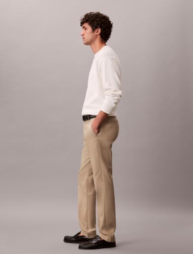 Image of Calvin Klein Men's Modern Stretch Chino Wrinkle Resistant Pants