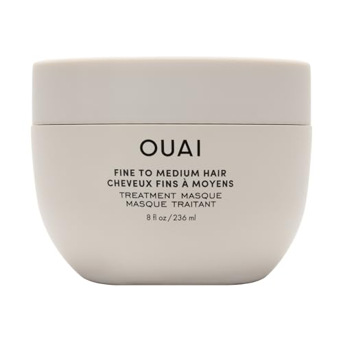OUAI Fine to Medium Hair Treatment Masque – Hydrating Hair Mask to Help Repair Strands & Increase Shine – With Shea Butter, Keratin and Panthenol – Paraben, Phthalate & Sulfate Free (8 Fl Oz)