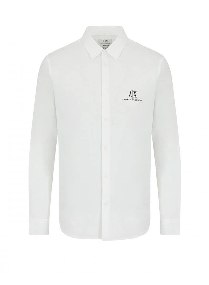 A|x Armani Exchange Long Sleeve Icon Logo Button Shirt Shirt,