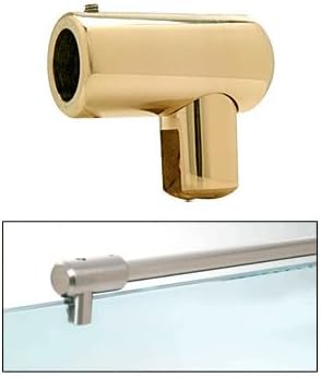 CRL Brushed Nickel Support Bar U-Bracket for 3/8" and 1/2" Glass