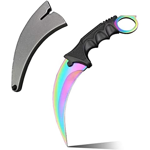 DOOM BLADE Karambit Knife Fixed Blade Knife Fixed Blade Tactical Camping Tool with Sheath and Cord for Camping Hunting，Fishing，Outdoor，Survival (Multicolor) Cover
