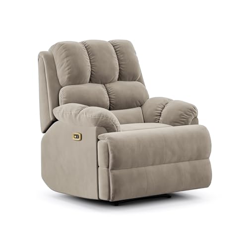 Image of Wakefit Recliner | 3 Year Warranty | Recliner Sofa 1 Seater, XpertGRID Technology, Designed for Supreme Comfort & Relaxation, Easy DIY Assembly, 145 kg Weight Capacity, Electic Virelia (Tuscan Tan)