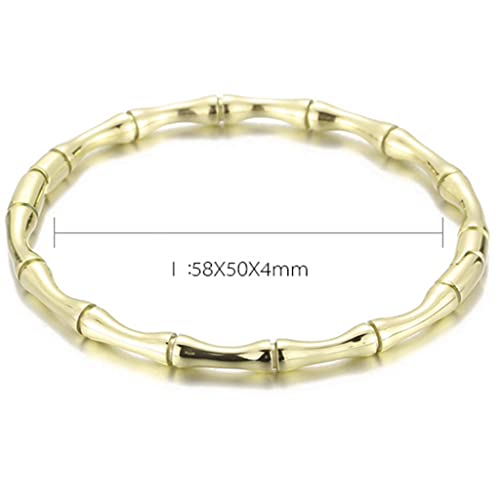 Jude Jewelers Stainless Steel Bamboo Style Classic Plain Open Clasp Bangle Bracelet2
