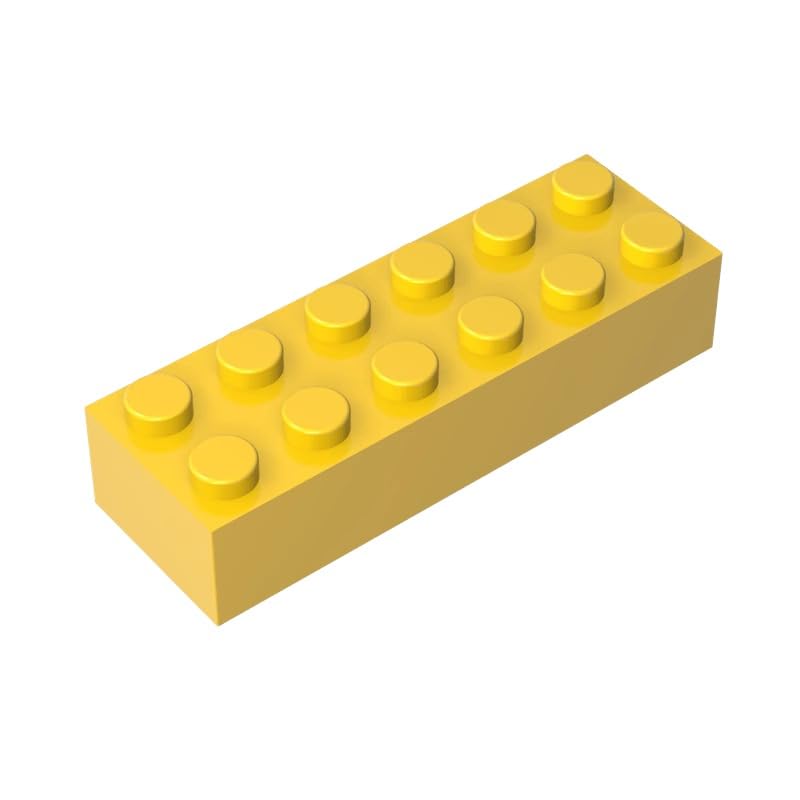 XYEIUGO Compatible with LEGO 44237 Basic Bricks Brick 2x6, Yellow, 10 PCS — image 1