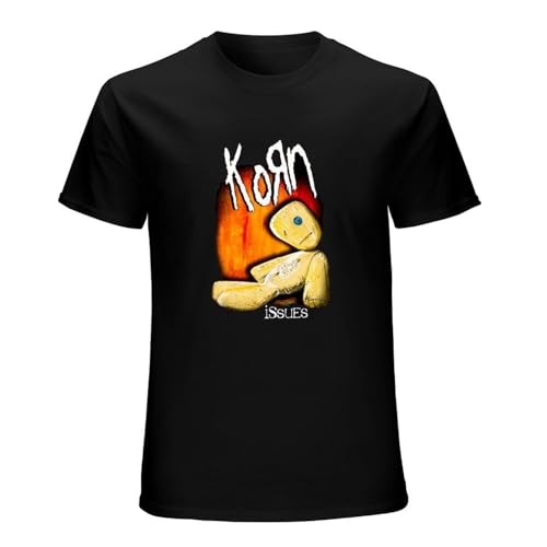 Maodisen Korn Issues - Camiseta de manga corta, color negro, Negro, M