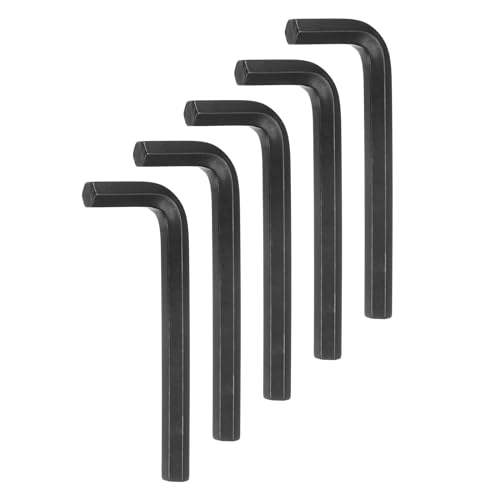 Image of sourcing map 5pcs Hex Key Wrench 7/16" L-Shape Hexagon SAE Wrenches Chrome Vanadium Steel Repairing Tool for Home Repair, Black