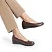 DREAM PAIRS Women's Low Wedges Heels Pumps Comfortable Slip-on Round Toe Dress Work Shoes for Office Business,Size 8.5,Brown,DWUMPU2551