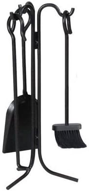 15041 Black Fireplace Tool Set, 4 Piece