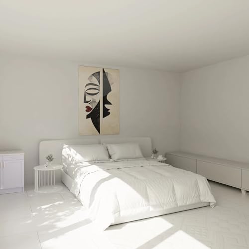 Tableau abstraction africaine noire pour habiller un grand mur vide, Alu Dibond 180x100cm