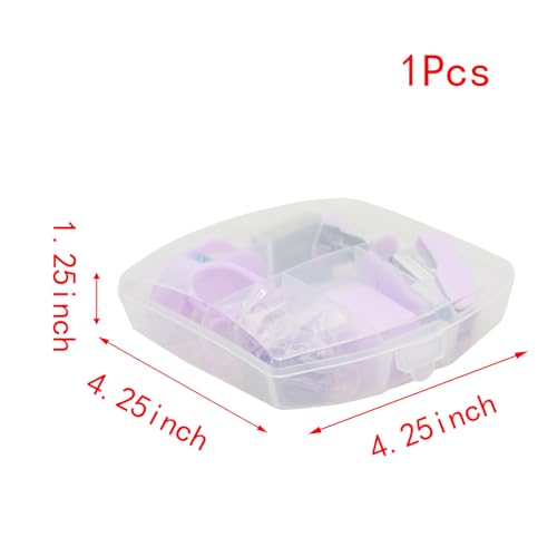 Lilaly 1 Set Mini Office Supply Kit, Mini School Supplies, Mini Stapler, Cute School Supplies (Purple) - Thumbnail 2