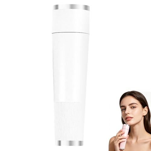 Bloomly Facial Hair Remover Bloomly Hormonal Hair Remover Pro Gentle Micro Trimming with Led Light Portable Design Painless Electric Face Razor for Coarse Hair (White)