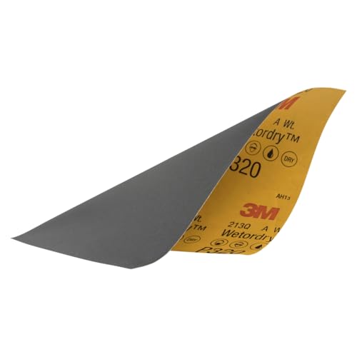 Image of 3M Wetordry Sandpaper, 32040, 320 Grit, 9 inch x 11 inch, 5 Sheets Per Pack