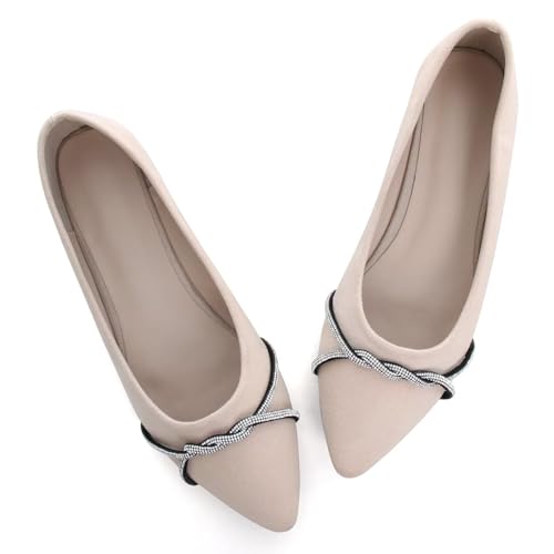 Image of Stunner Womens Flats Fashion Pointed Toe Bowknot Ballet Flats Cute Slip On Dress Flats Comfortable Party Wedding Flats2