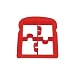 CybrTrayd RM-5860 R&M Puzzle Piece Shape Toast Cutter, Red