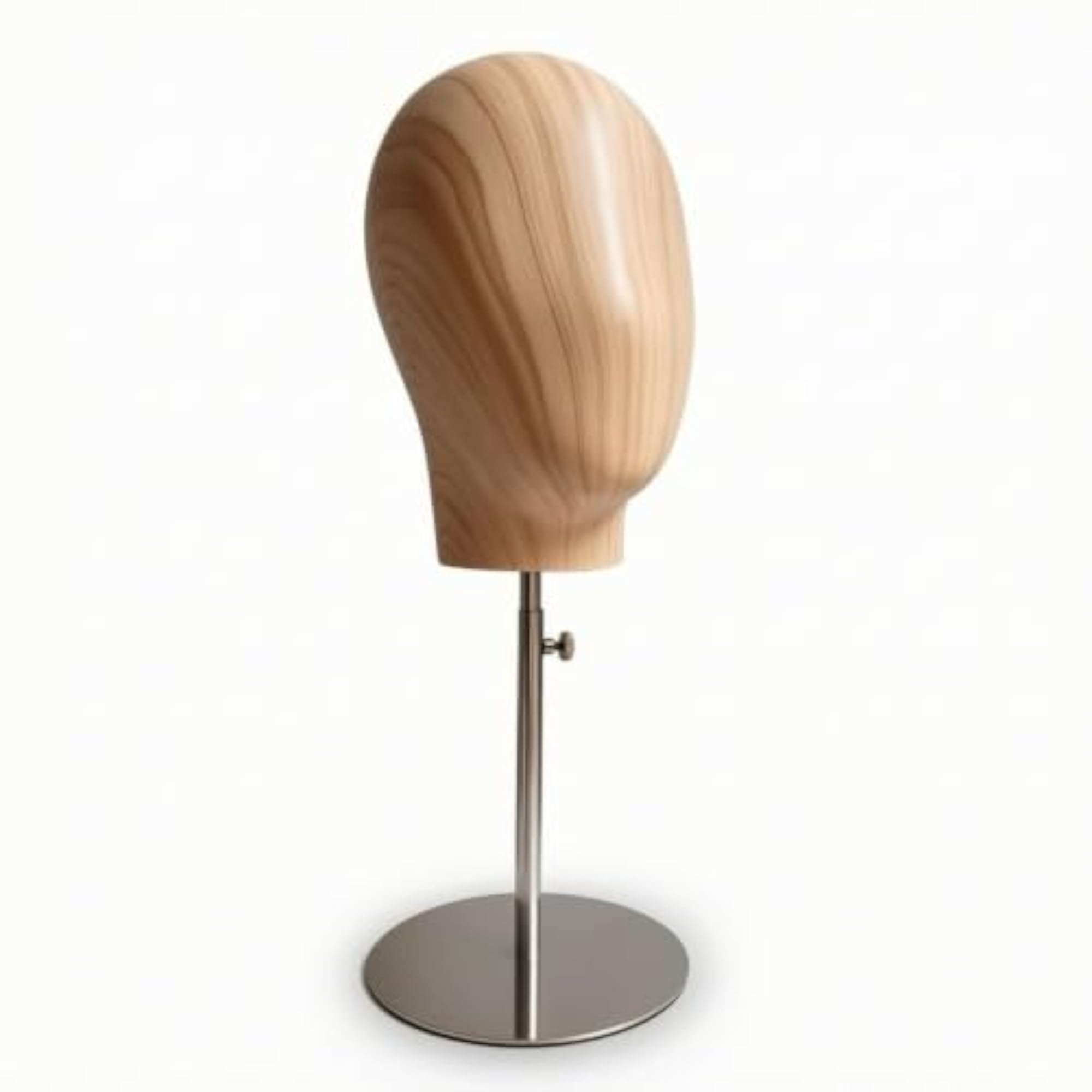 Adjustable-Height Hairpiece Head with Stand, Silver