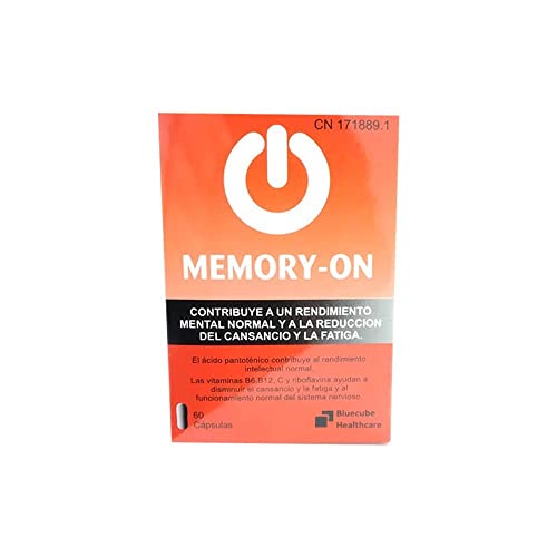 MEMORY - ON 60 CÁPSULAS BLUECUBE. CONTRIBUYE A UN RENDIMIENTO MENTAL NORMAL Y A LA REDUCCION DEL CANSANCIO Y LA FATIGA