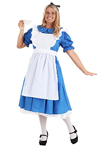 Alice In Wonderland Adult Alice Dress Costume Womens, Pretty Blue Puffed Sleeve Halloween Dress Large (12-14) #TOP4