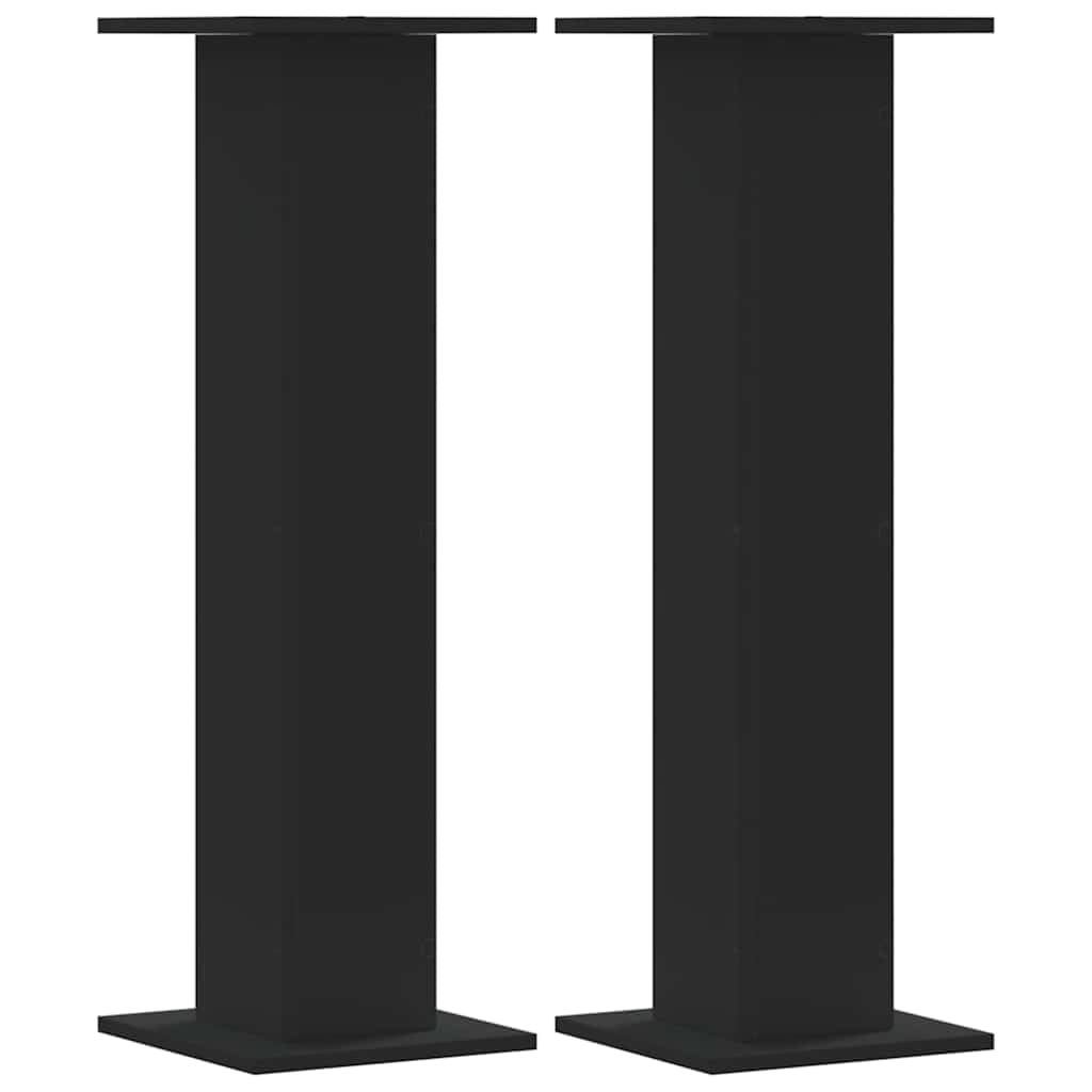 vidaXL Plant Stands 2 pcs, Plant Pot Stand for Indoor Living Room, Plant Holder for Decorative, Flower Stand Flower Pot, Black Engineered Wood โ image 1