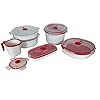 Snips - Set 5 Pz Contenitori Microonde con Cuociriso e Cereali Rice Cooker Microonde, Vaporiera 2L e 4L per Cottura a Vapore, Cuoci Uova e Tazza Mug - Contenitori per Alimenti Made in Italy