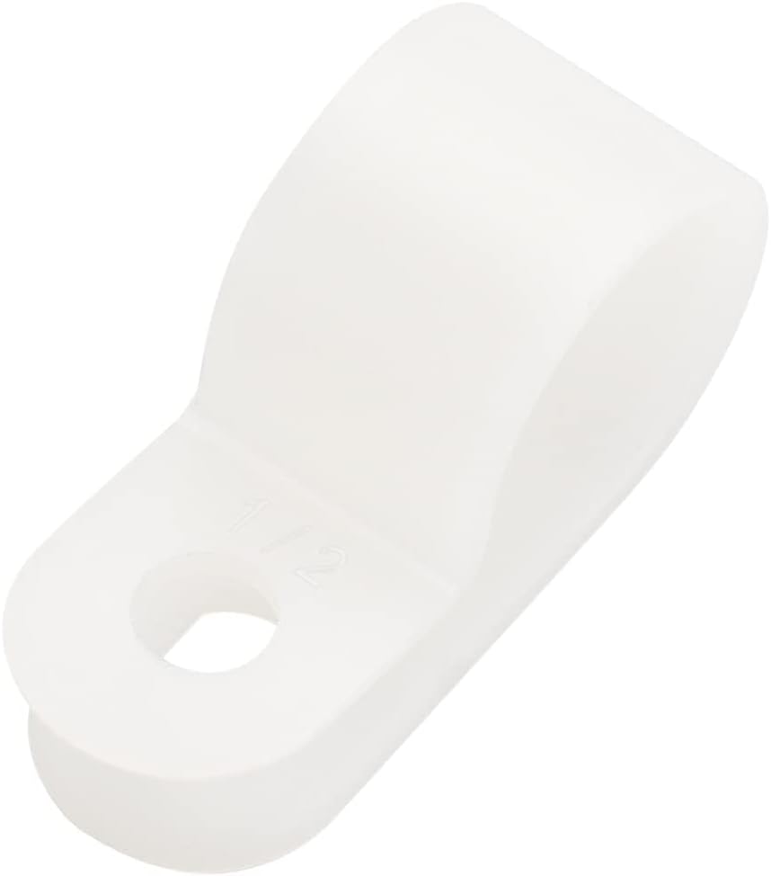 Baomain R-Type Cable Clamp 1/2 Inch White UC-3 Pack of 500