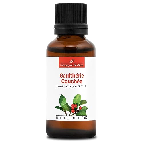 GAULTHÉRIE COUCHÉE BIO - 30mL - Huile Essentielle de Qualité Premium - 100% Pure, Naturelle, garantie ChromaCert® - Chémotypée & Intégrale