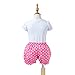 Mud Kingdom Toddler 3 Years Birthday Shirt and Shorts Set Bow Cute Print Casual Summer Pink Short Set I AM 3