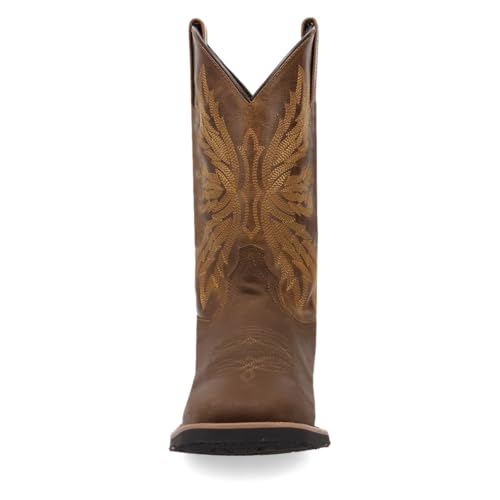 Image of Laredo Brown Chet 11 inch Pull On Leather Cowboy Boots 8022