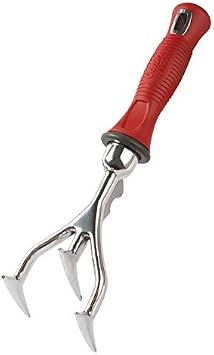 Garden Weasel Tiller Till & Cultivate with Ease! Features Dependable Aluminiron Construction, Non-Slip Comfort Grip, Two-Sided Prongs