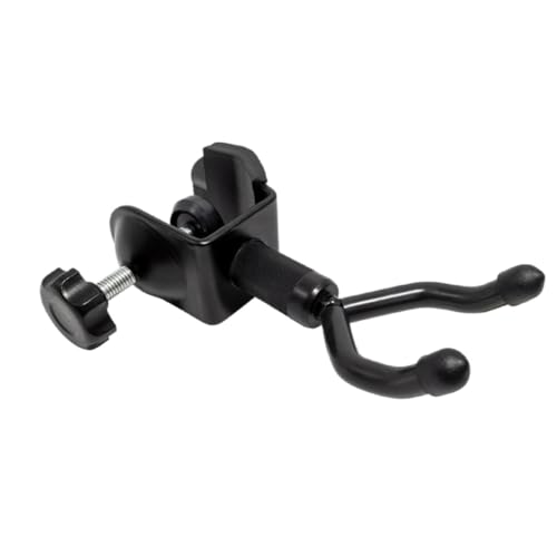 Flood Forceパンチフリー譜面台延長アーティファクトバイオリン二胡ハンガーフックウクレレ木製ギタースタンドハンガー (ブラック ウクレレフック)