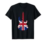 British Guitar Shirt - Hard Rock Band Shirt UK Flag Tee
